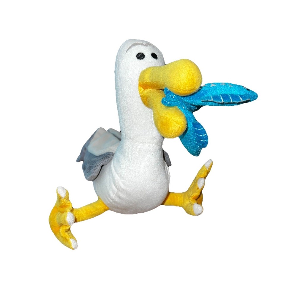 Disney Parks Finding Nemo Seagull Plush "Mine Mine Mine" Seagull With Fish